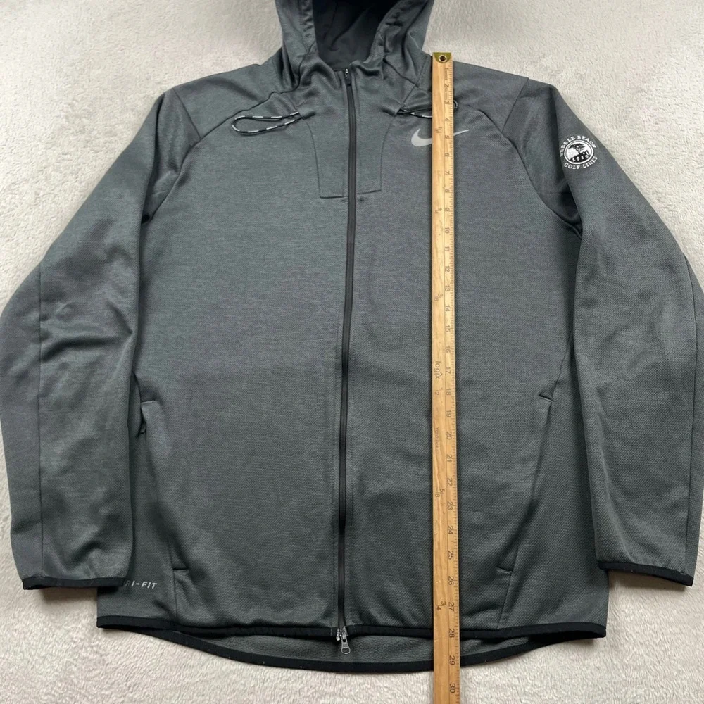Nike Hoodie Jacket Mens Large Gray Therma Pebble Beach Golf Links Dri-Fit